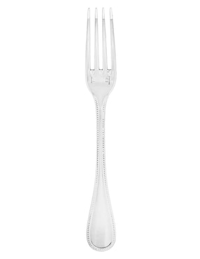 Tenedor Christofle Perles plateado