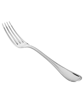 Tenedor Christofle Perles plateado