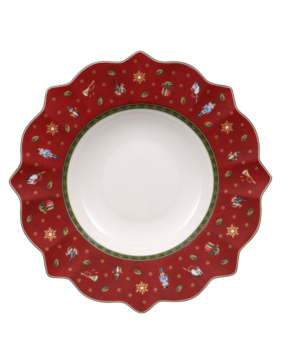 Plato hondo navideño Toy's Delight de porcelana