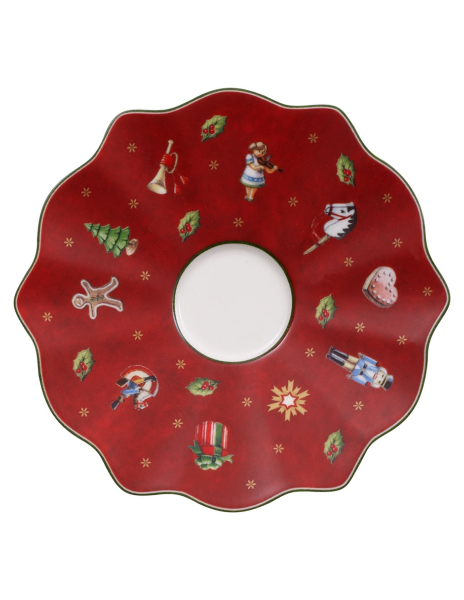 Plato para taza navideño Toy's Delight de porcelana