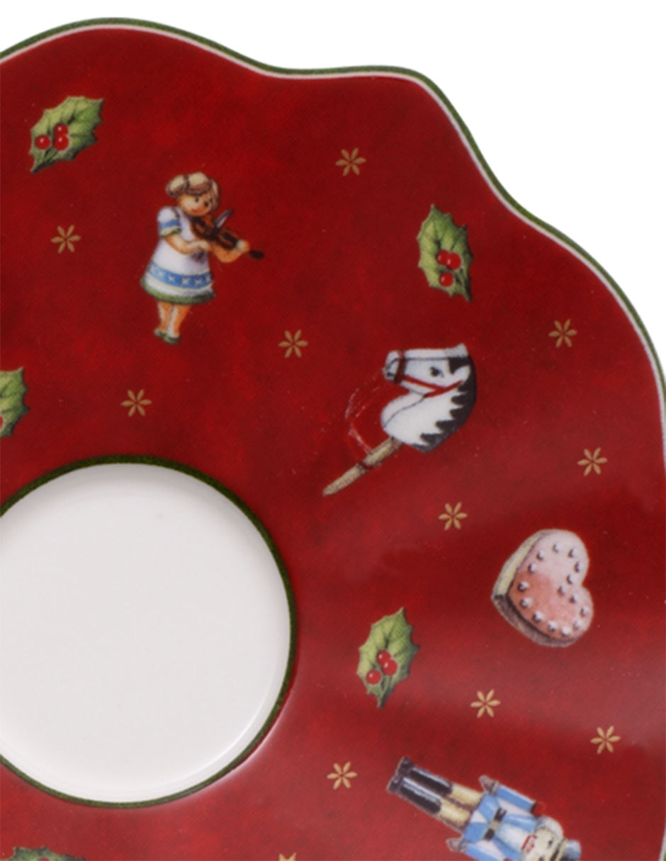 Plato para taza navideño Toy's Delight de porcelana 2