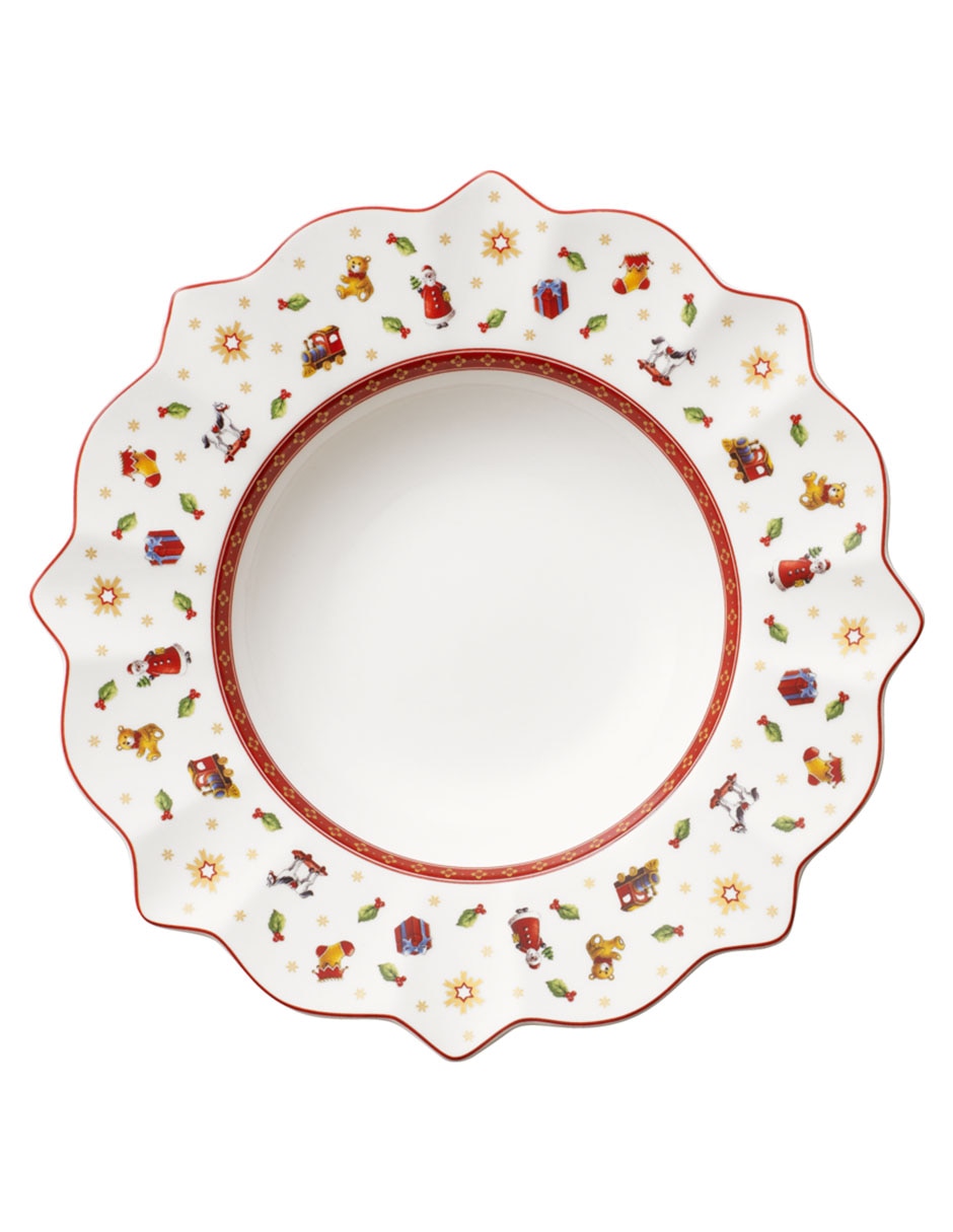 Plato hondo navideño Toy's Delight de porcelana