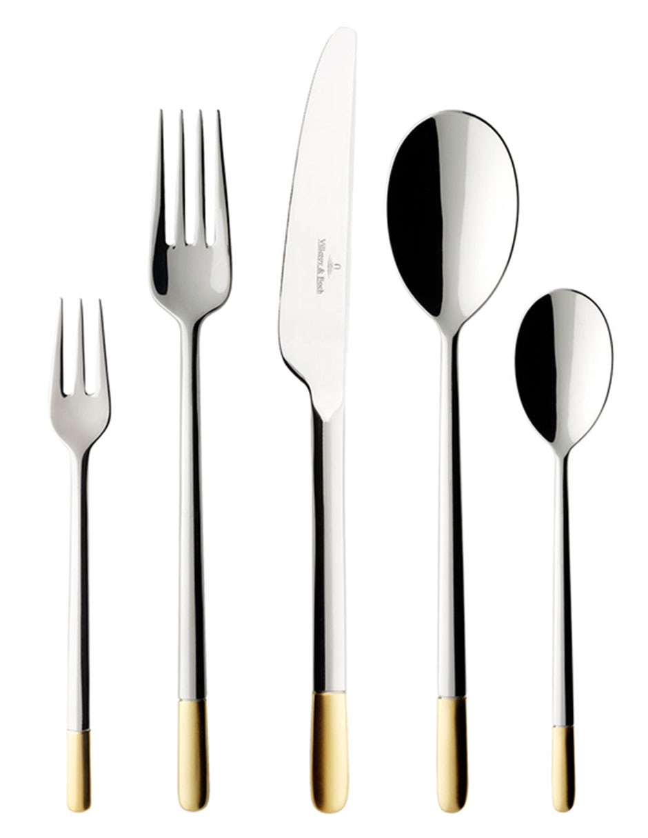 Set cubiertos Ella Gold de acero inoxidable 30 piezas