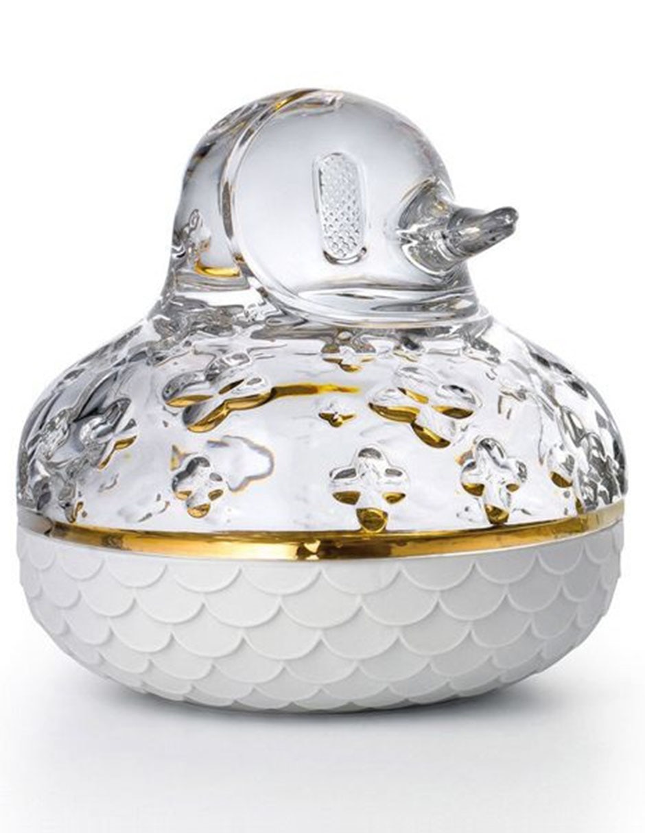 Figura decorativa de pájaro de cristal
