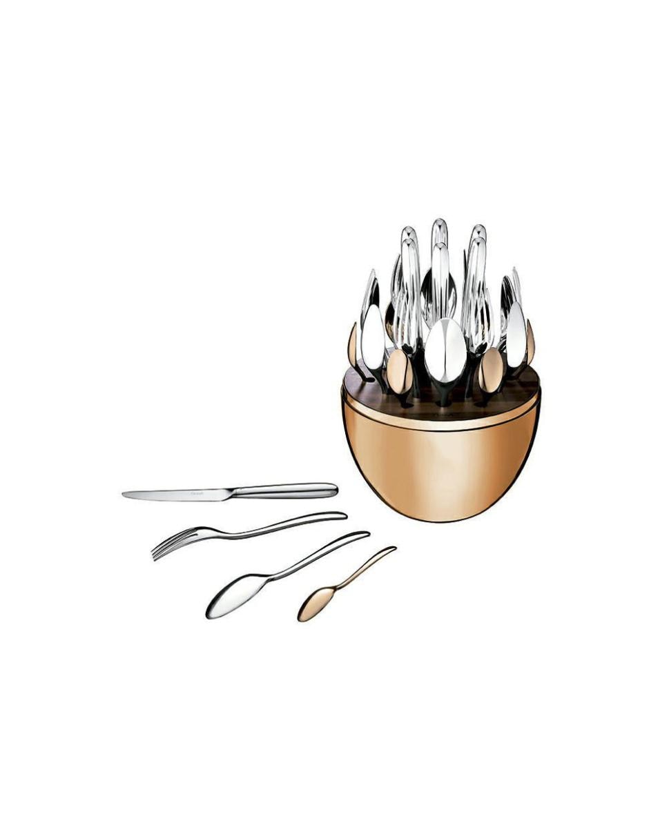 Set de 24 Cubiertos Oro 4