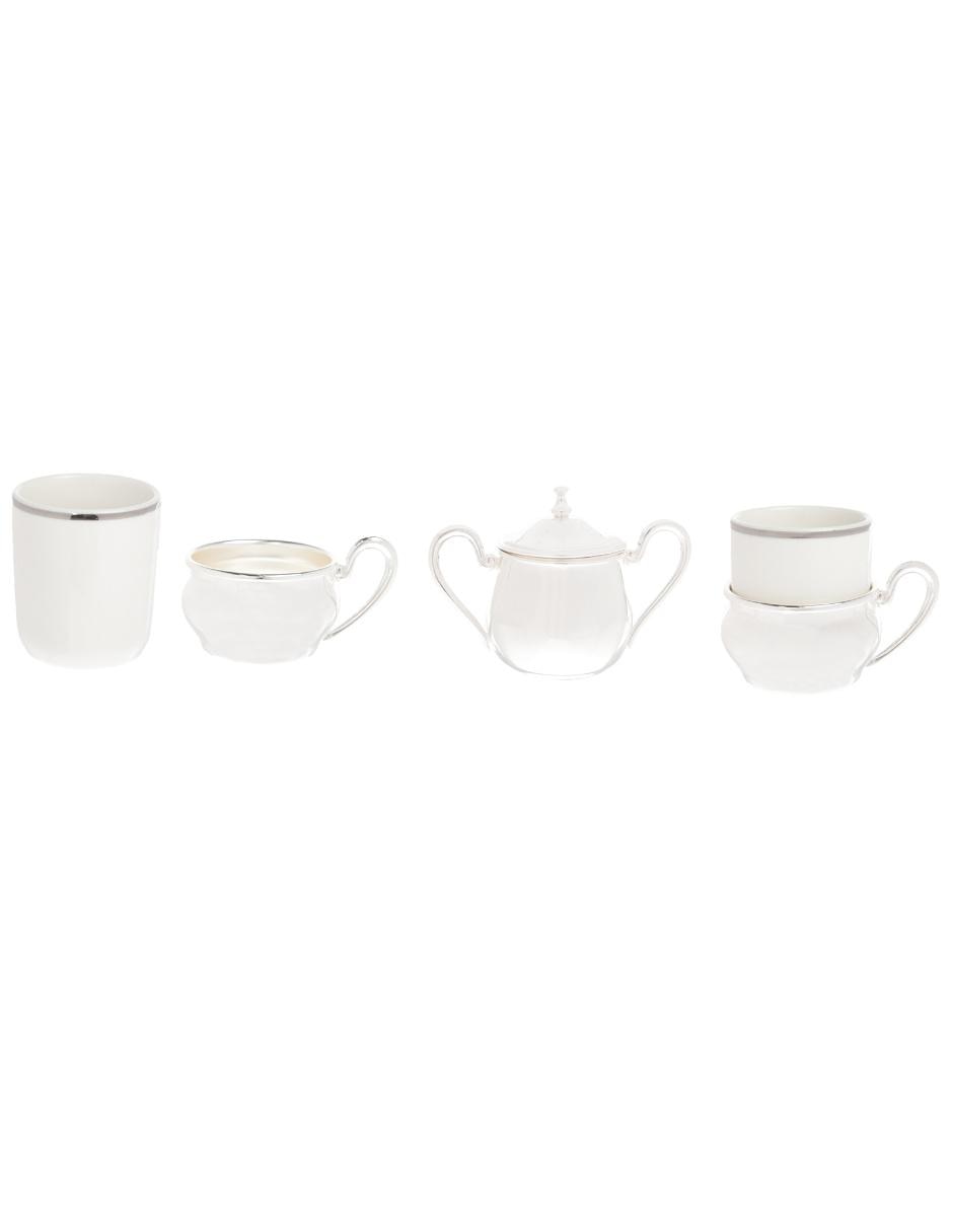 Set de café 11 piezas plateado 3