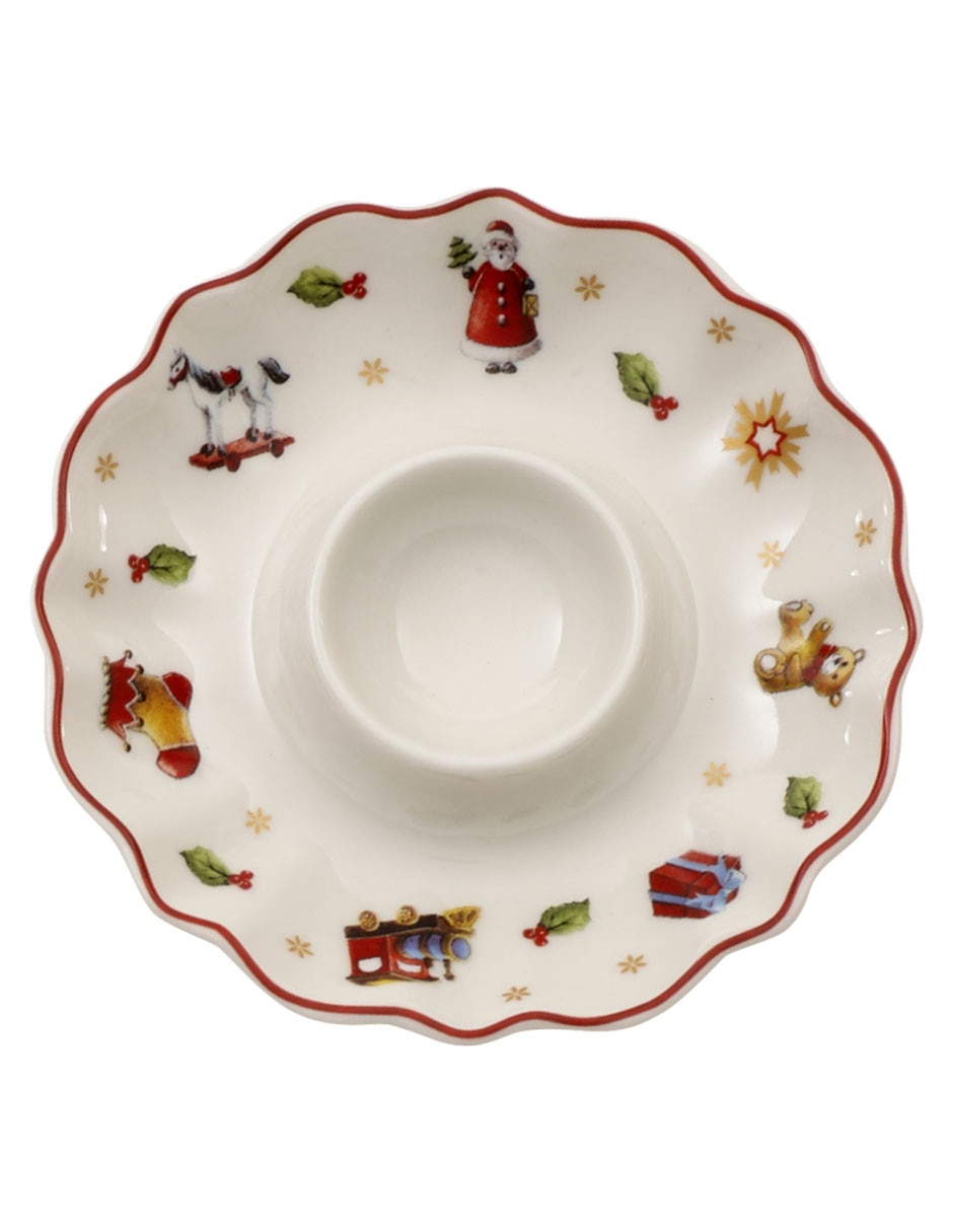 Huevera navideña Toy's Delight de porcelana