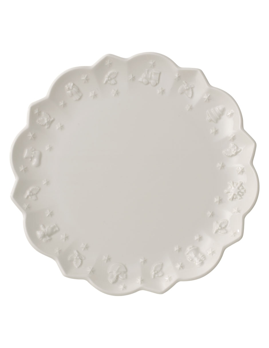 Plato postre navideño Toy's Delight de porcelana