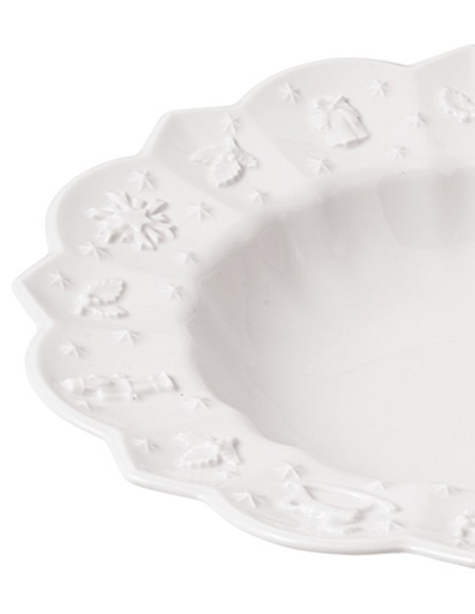 Plato sopa navideño de porcelana