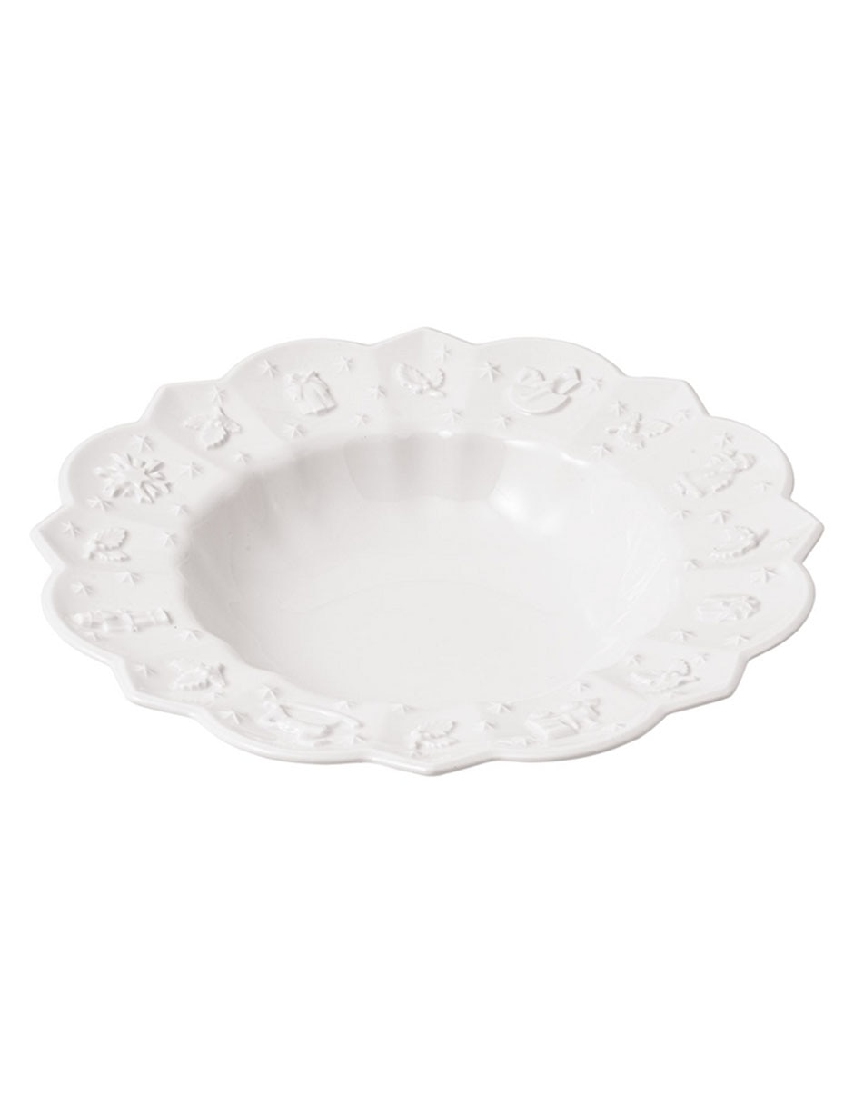 Plato sopa navideño de porcelana 2
