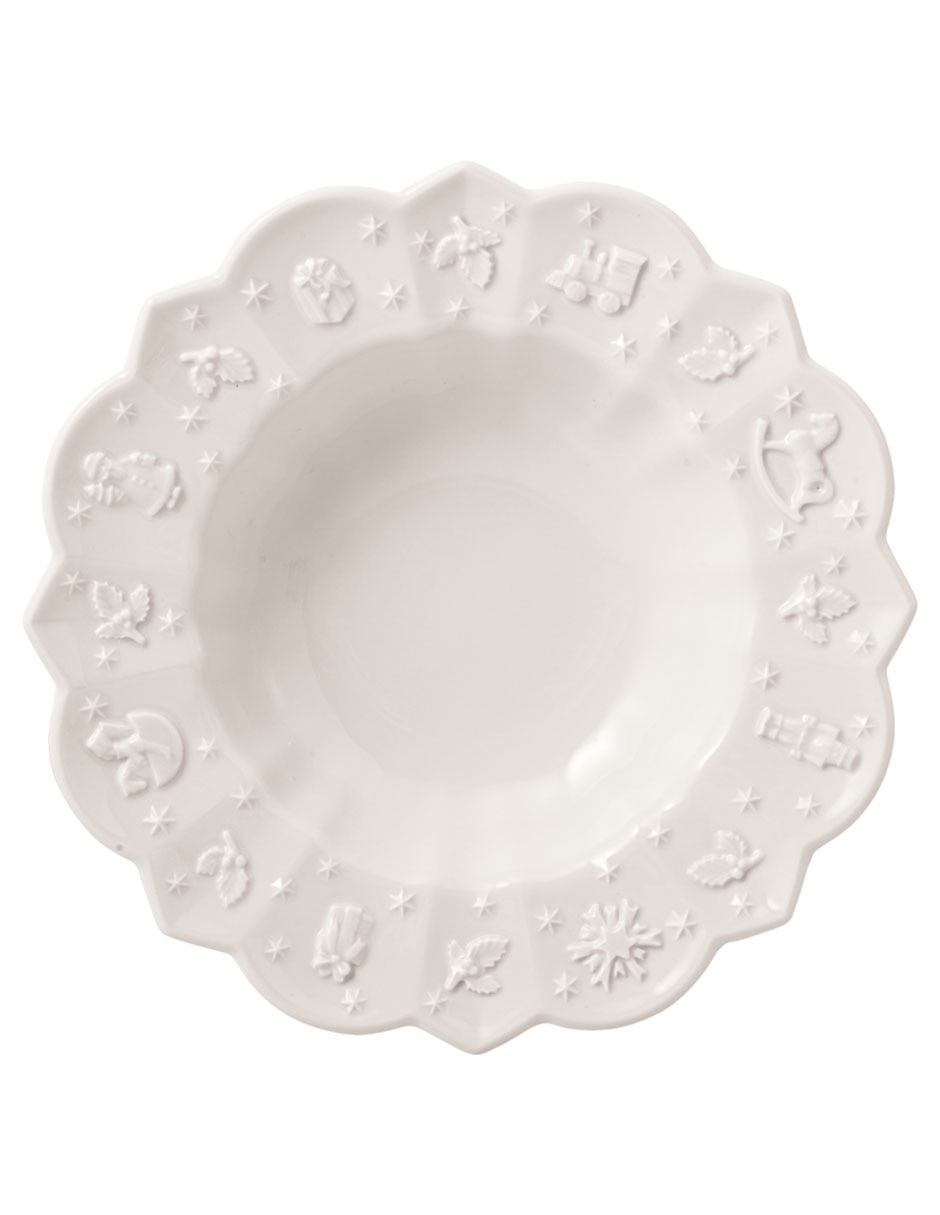 Plato sopa navideño de porcelana 3