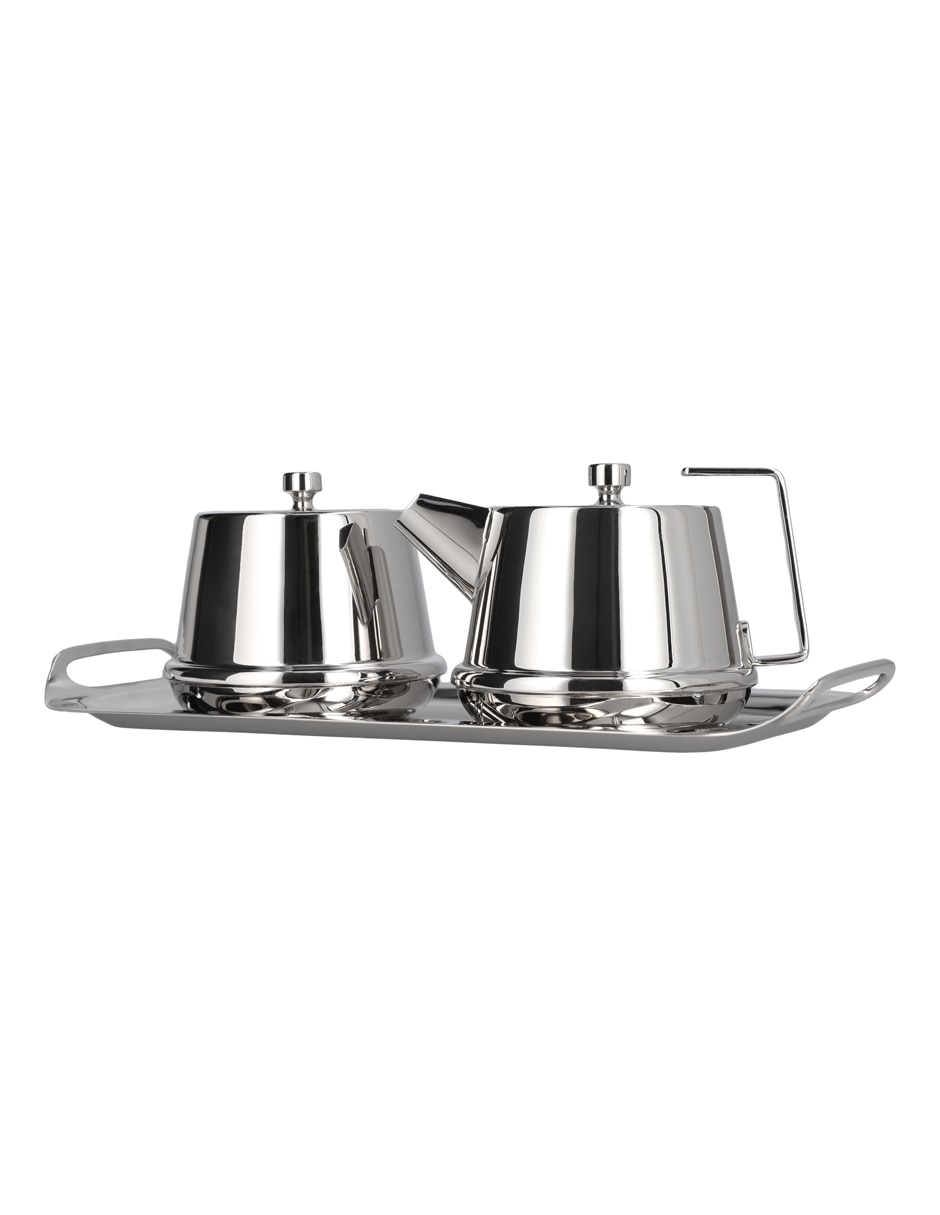 Set de tazas con tapa Niquelado Clasico 3 piezas 2