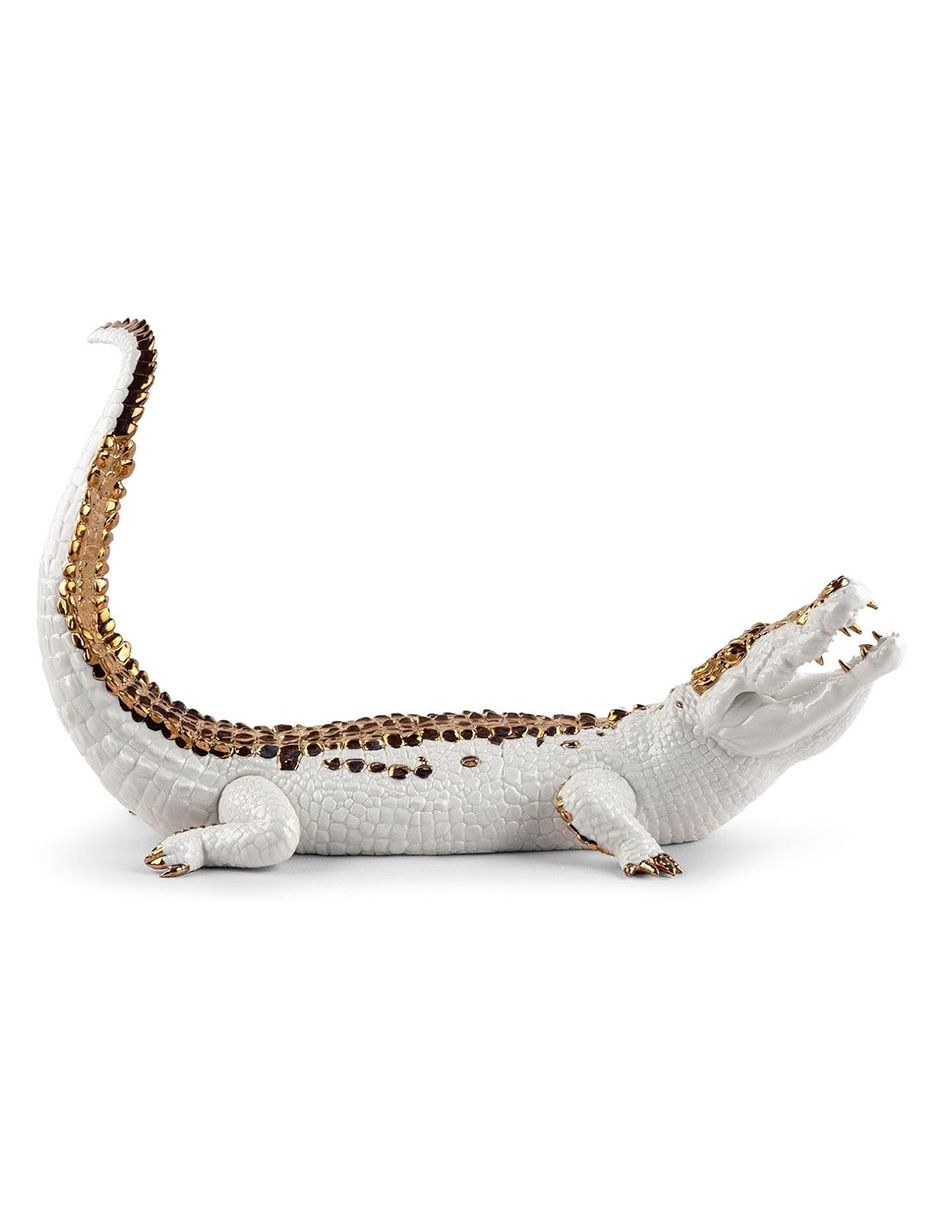 Escultura Cocodrilo blanco 1