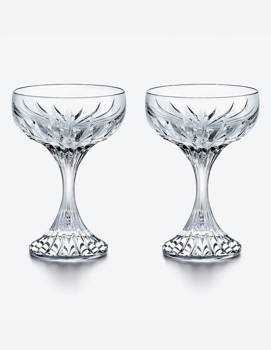 Set de copas para champán Massena de cristal
