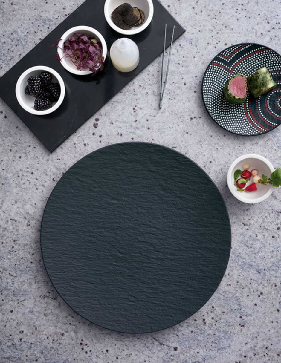 Plato base Manufacture Rock de porcelana 3
