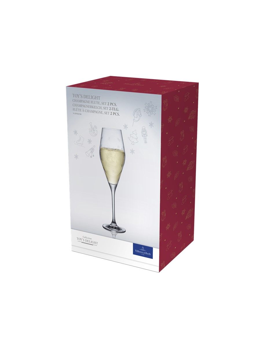 Set de copas para flauta Toys d light de cristal 3