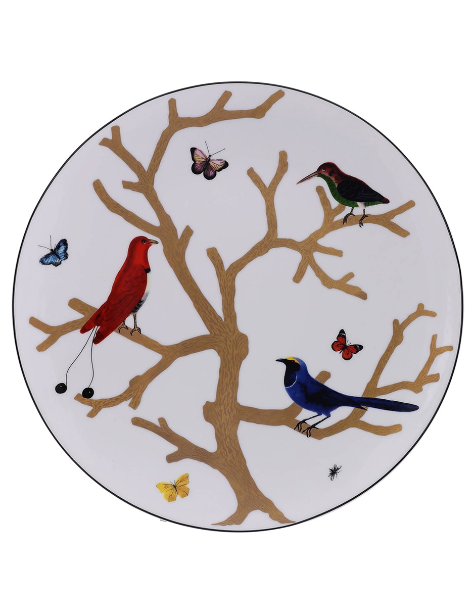 Plato Aux Oiseaux de porcelana 2