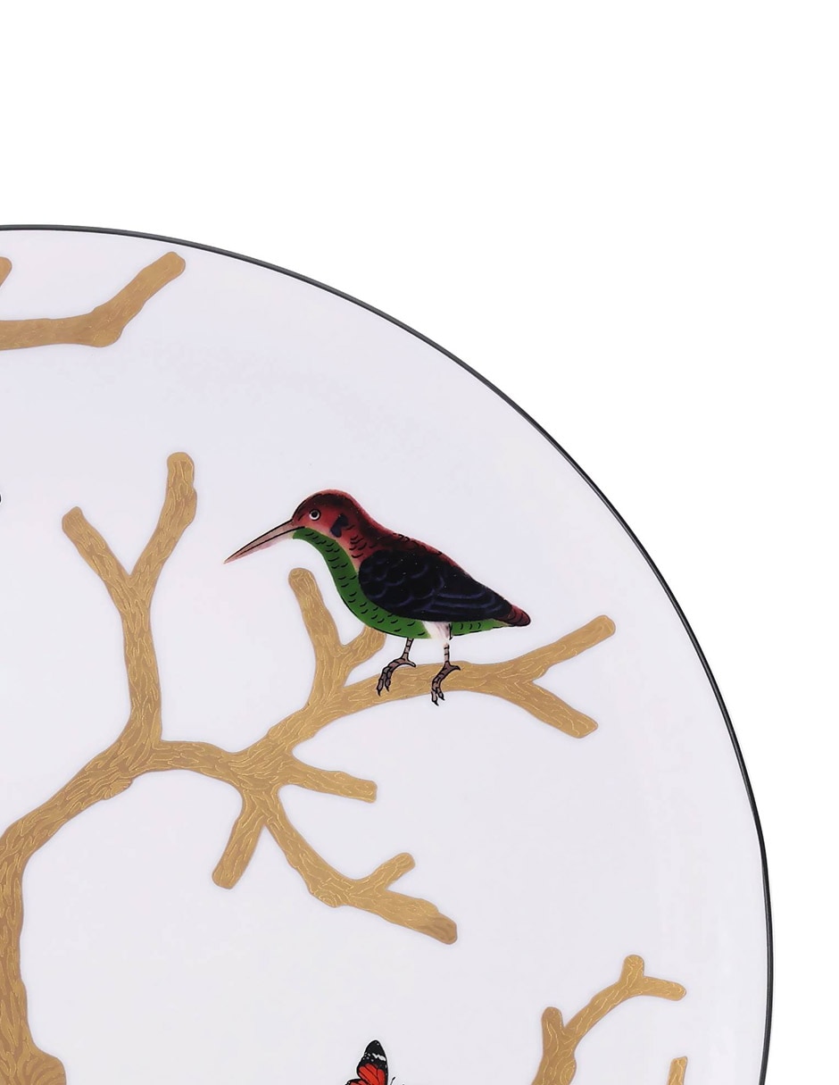 Plato Aux Oiseaux de porcelana 3