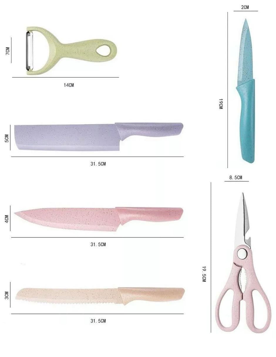 Set de cuchillos multiusos  6 piezas 4