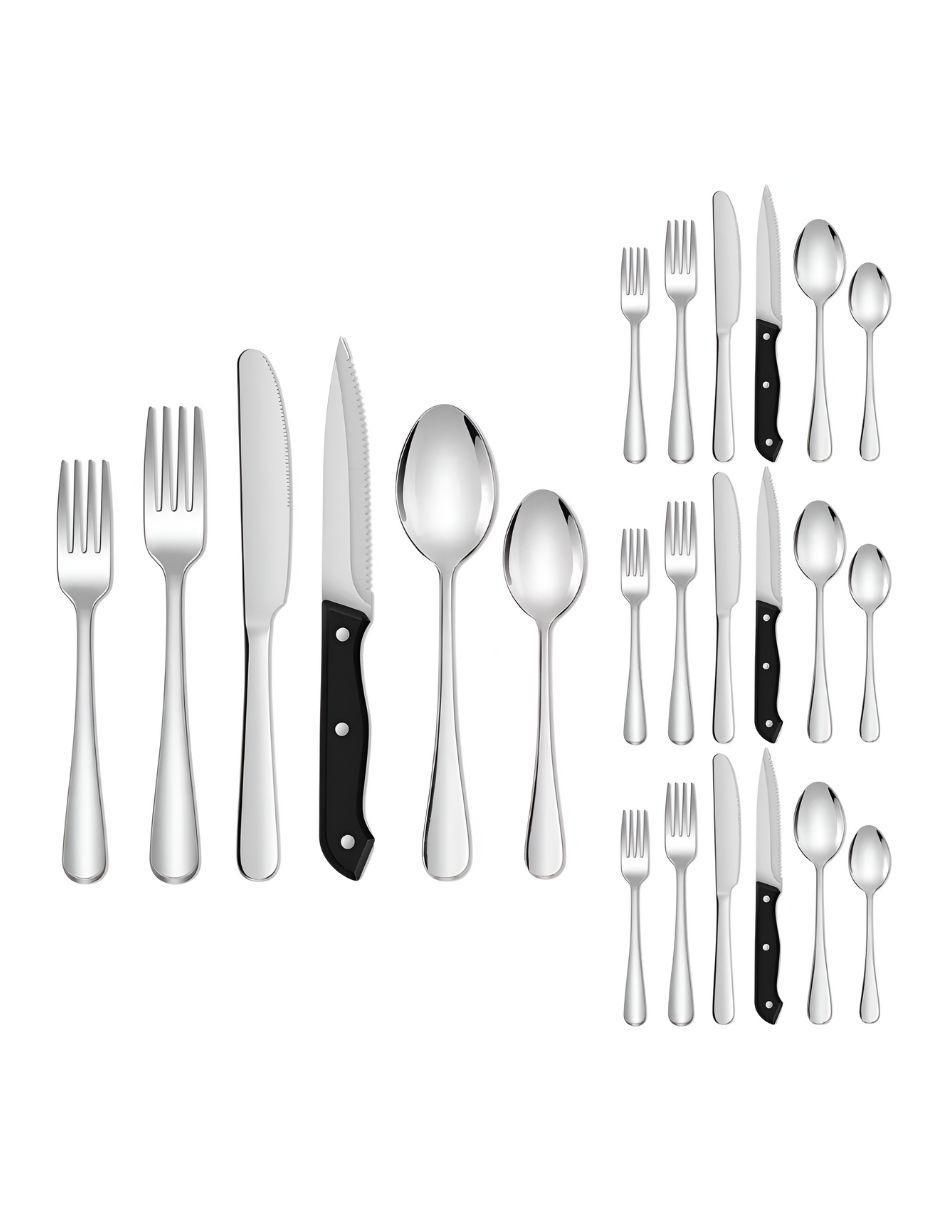 Set cubiertos de acero inoxidable 24 piezas