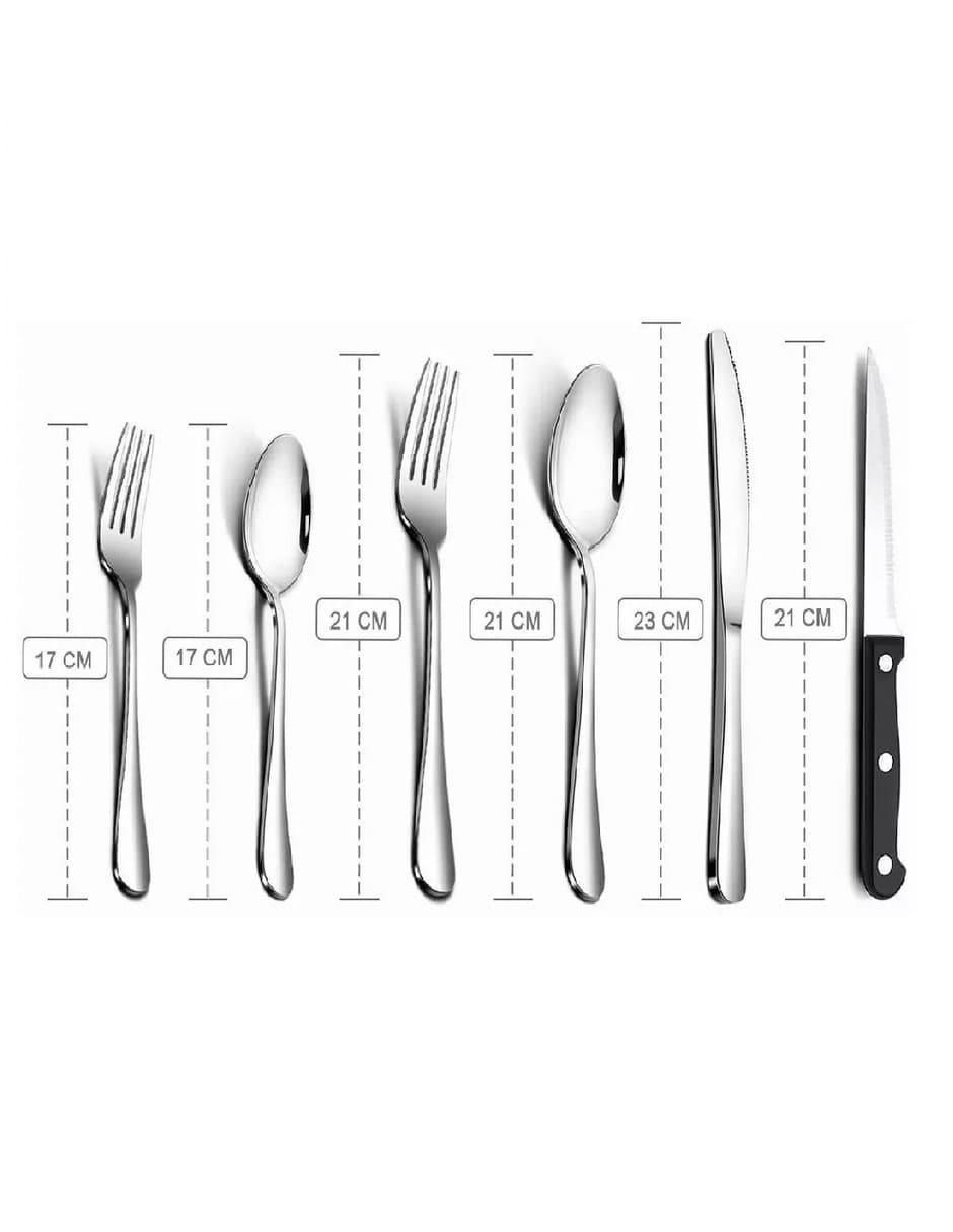 Set cubiertos de acero inoxidable 24 piezas 2