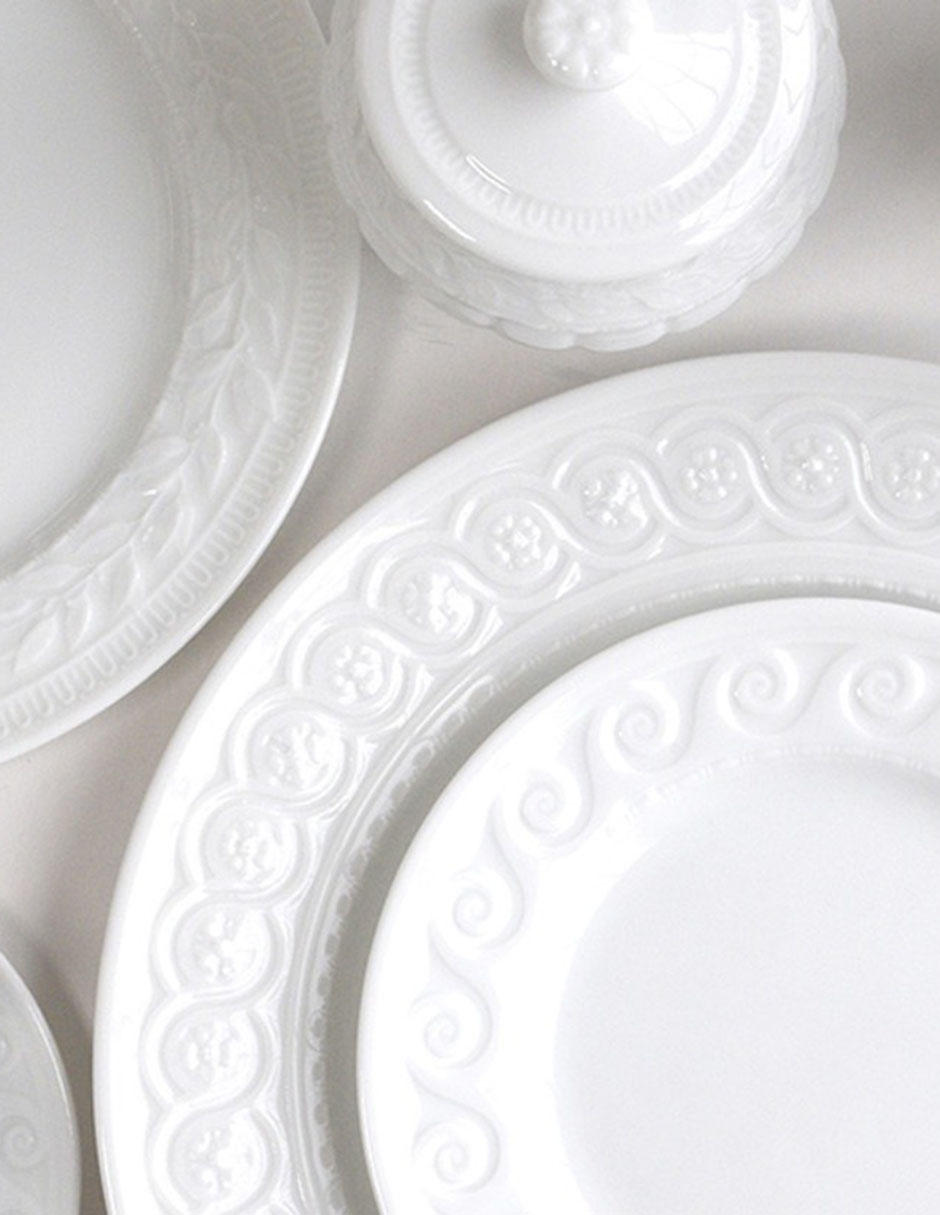 Plato ensalada Louvre de porcelana 2