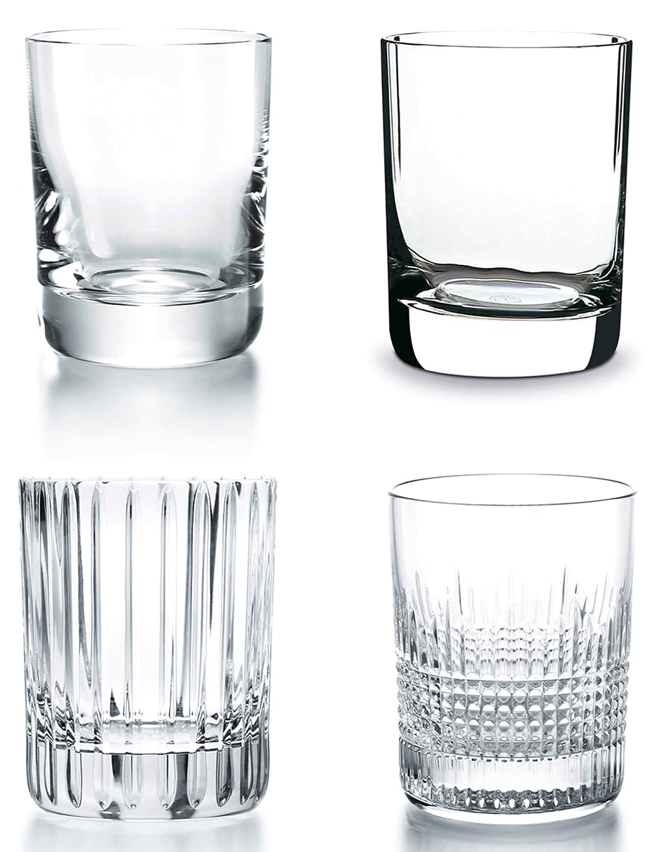 Set vasos de cristal con 4 piezas