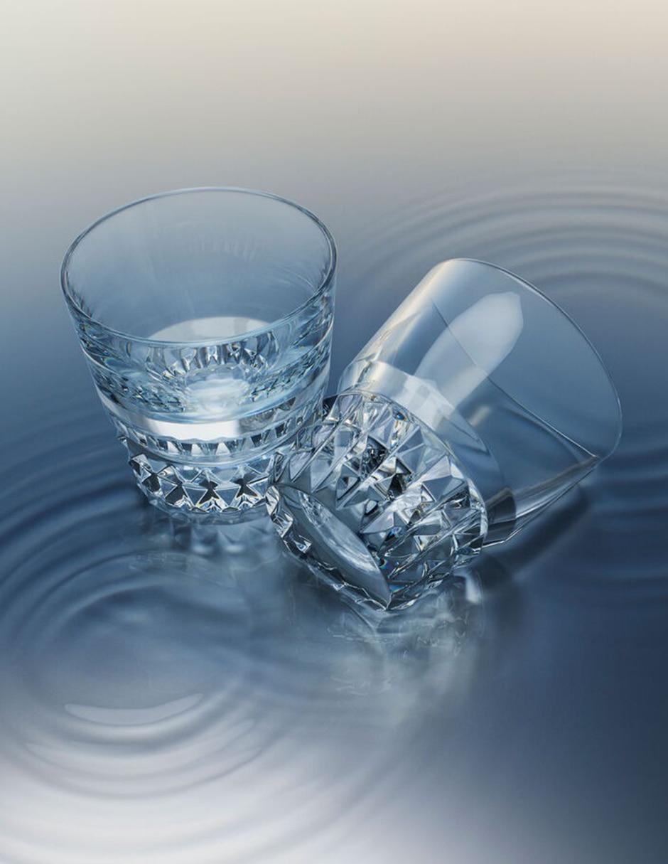 Set vasos Louxor de cristal con 2 piezas 2