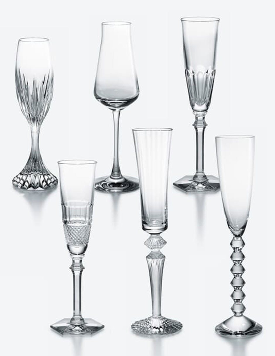 Set de copas para champán Coffret de cristal