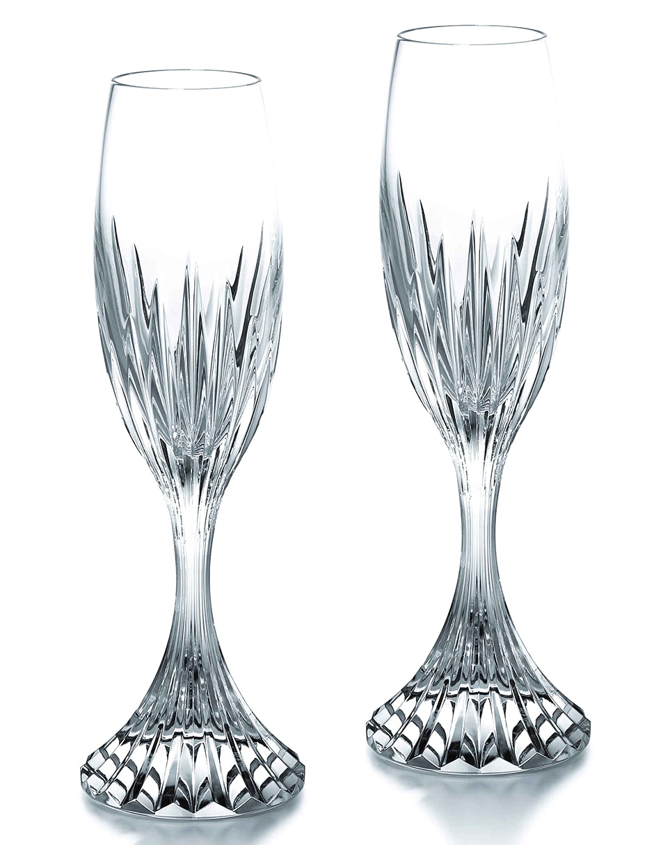 Set de copas para champán Massena de cristal