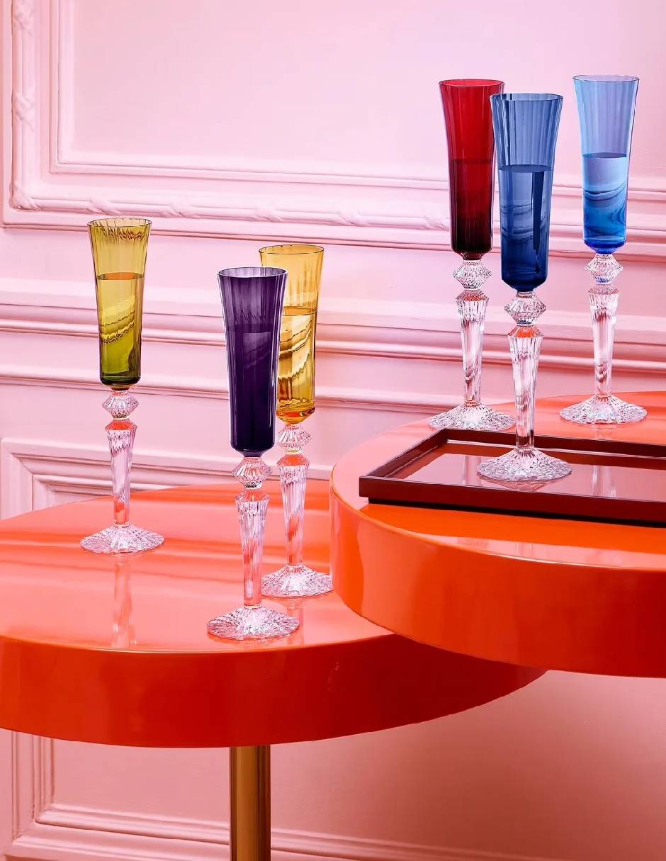 Set de copas para champán de cristal 4 piezas 2