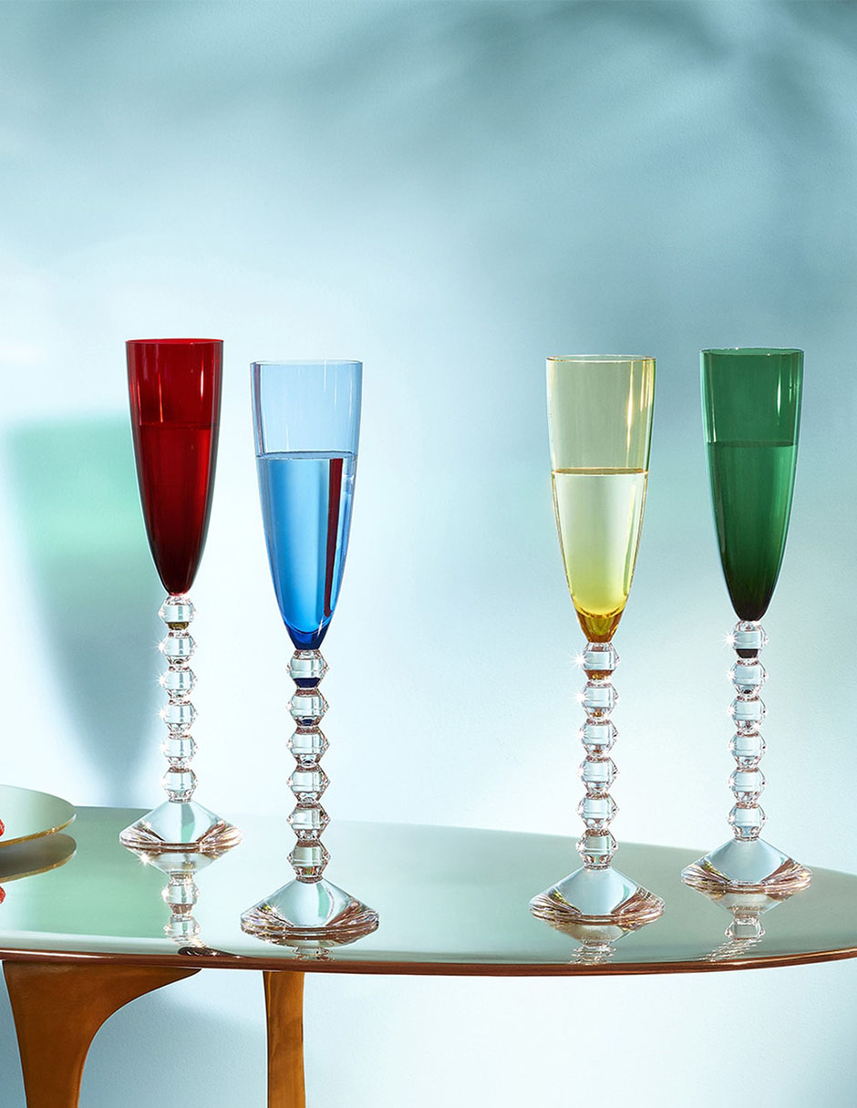 Set de copas para champán Vega de cristal 2