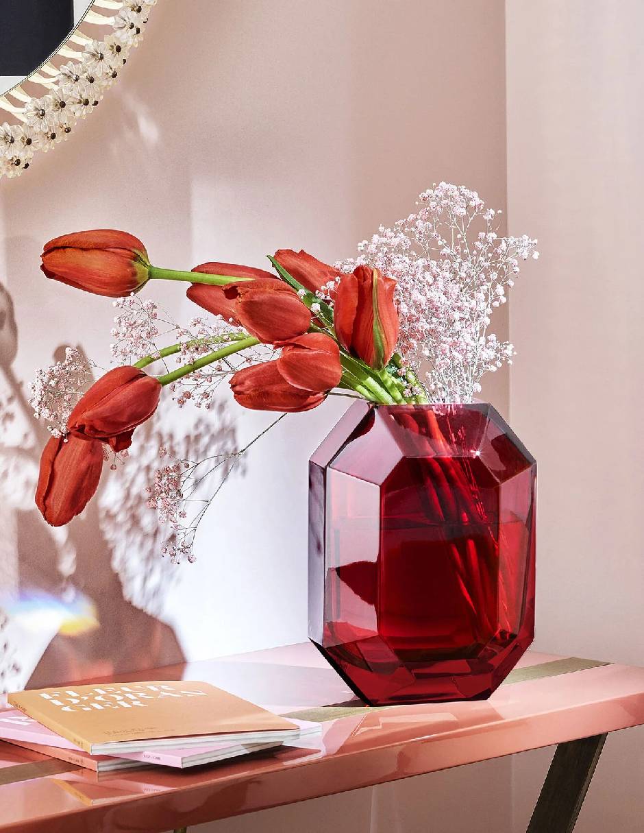 Florero Octogone de cristal 4