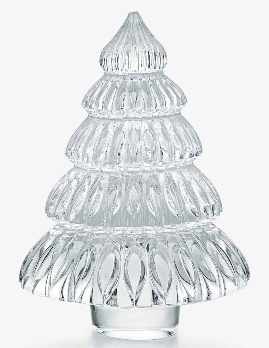 Figura decorativa de árbol navidad de cristal