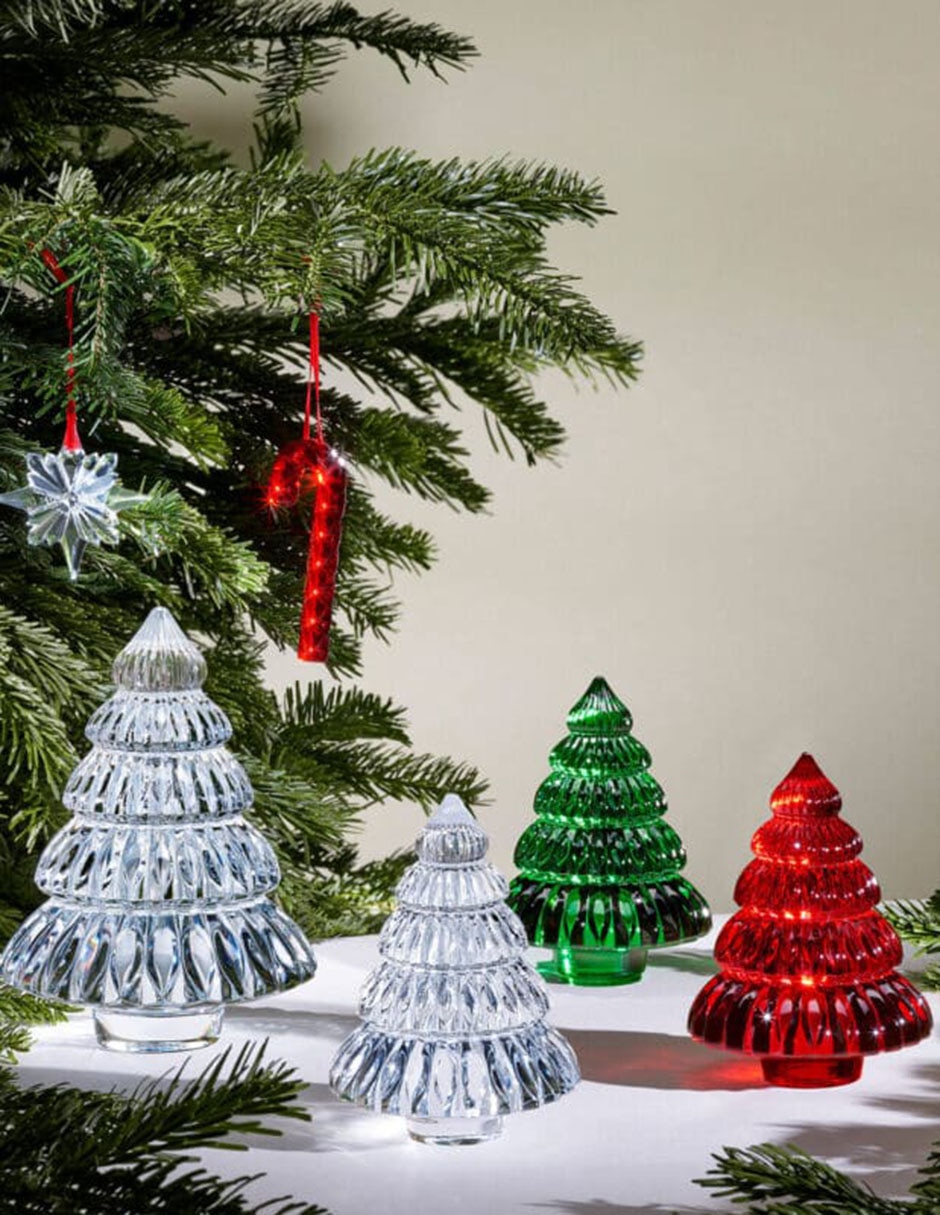 Figura decorativa de árbol navidad de cristal 2