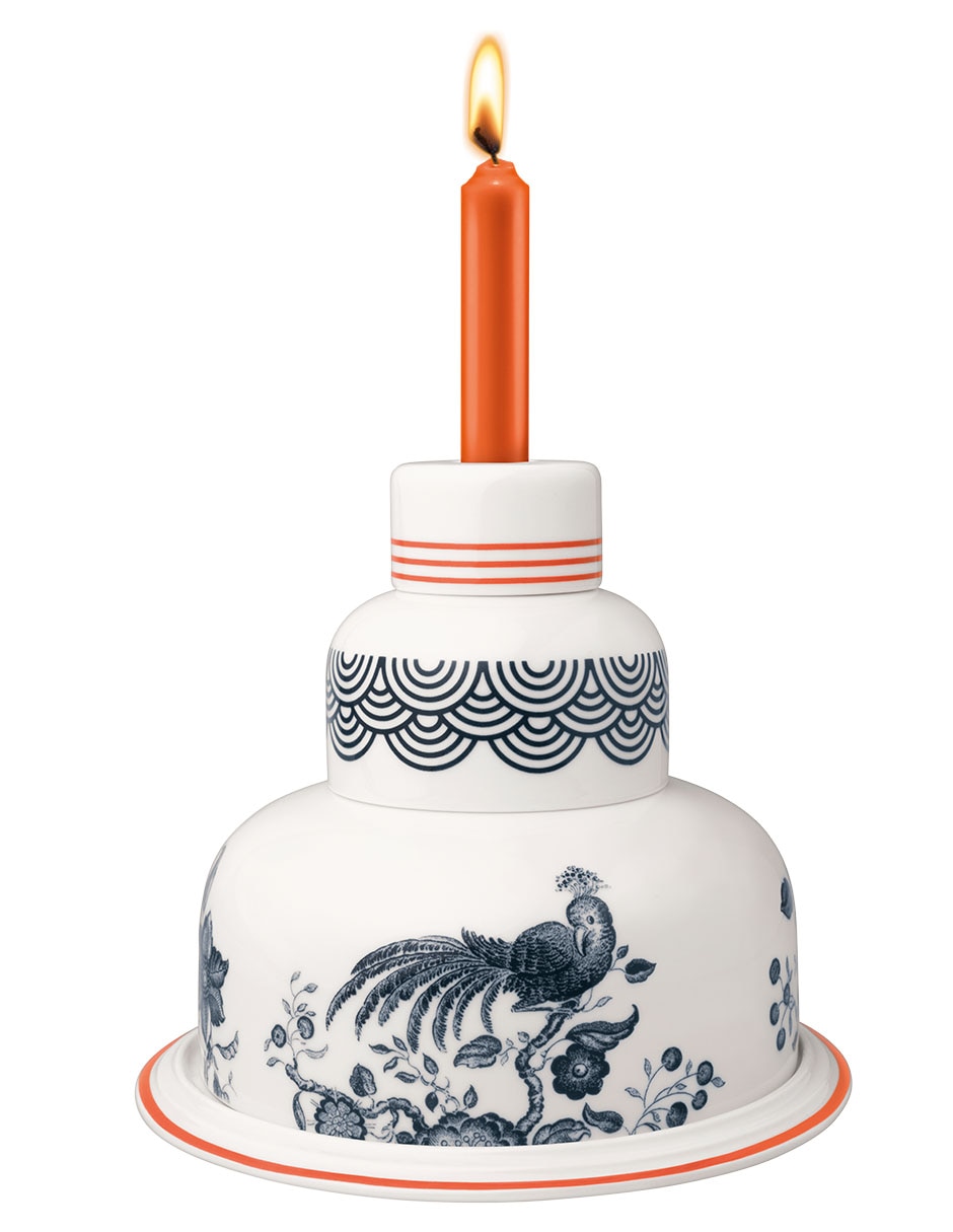 Set platos Birthday Cake de porcelana 5 piezas