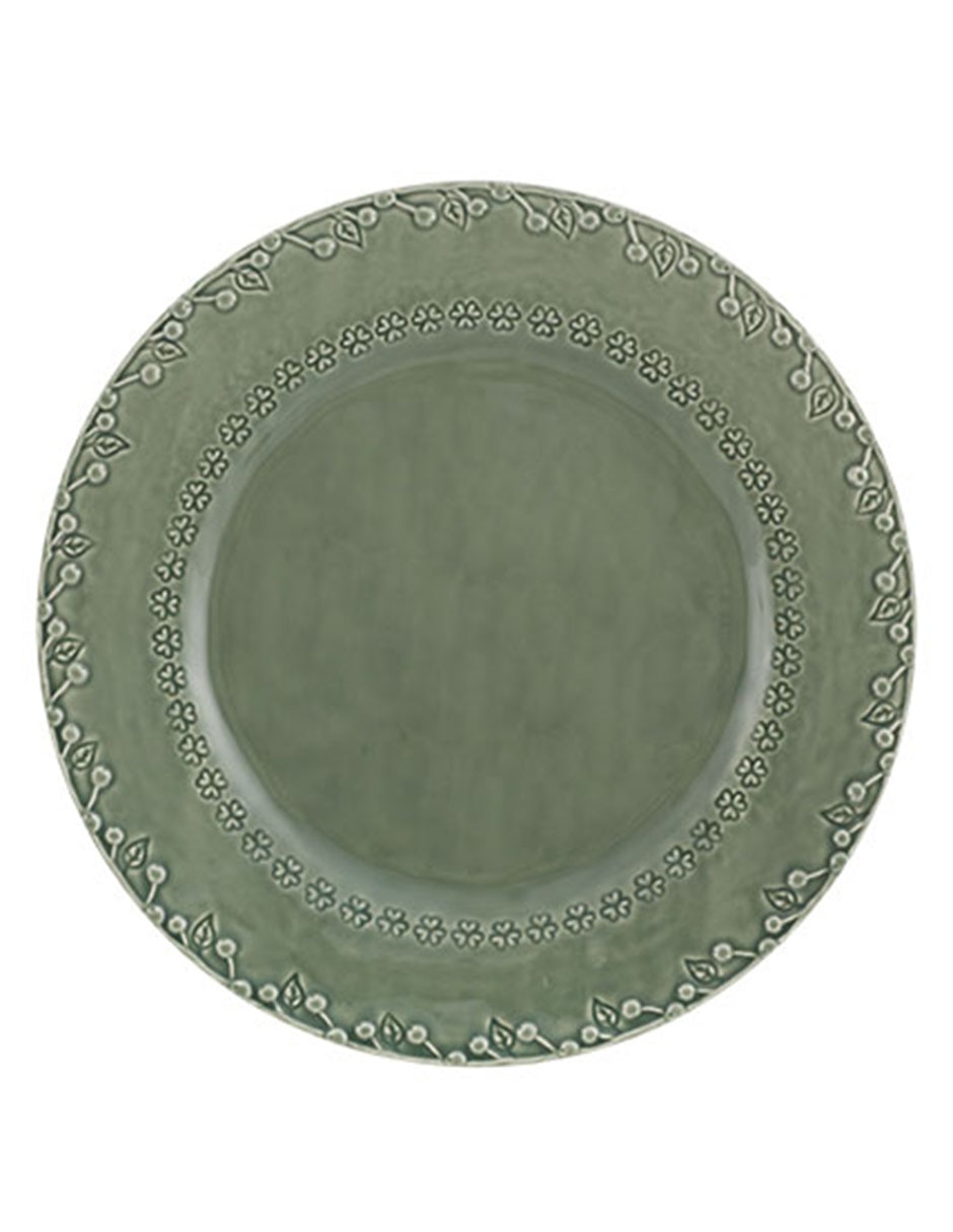 Plato trinche Flora de loza Plato trinche Flora de loza