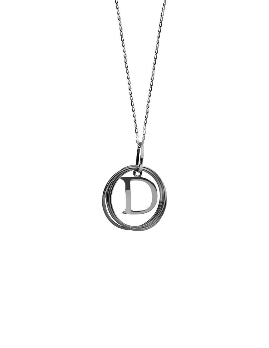 Colgante Y Dije de letra d de plata P 925