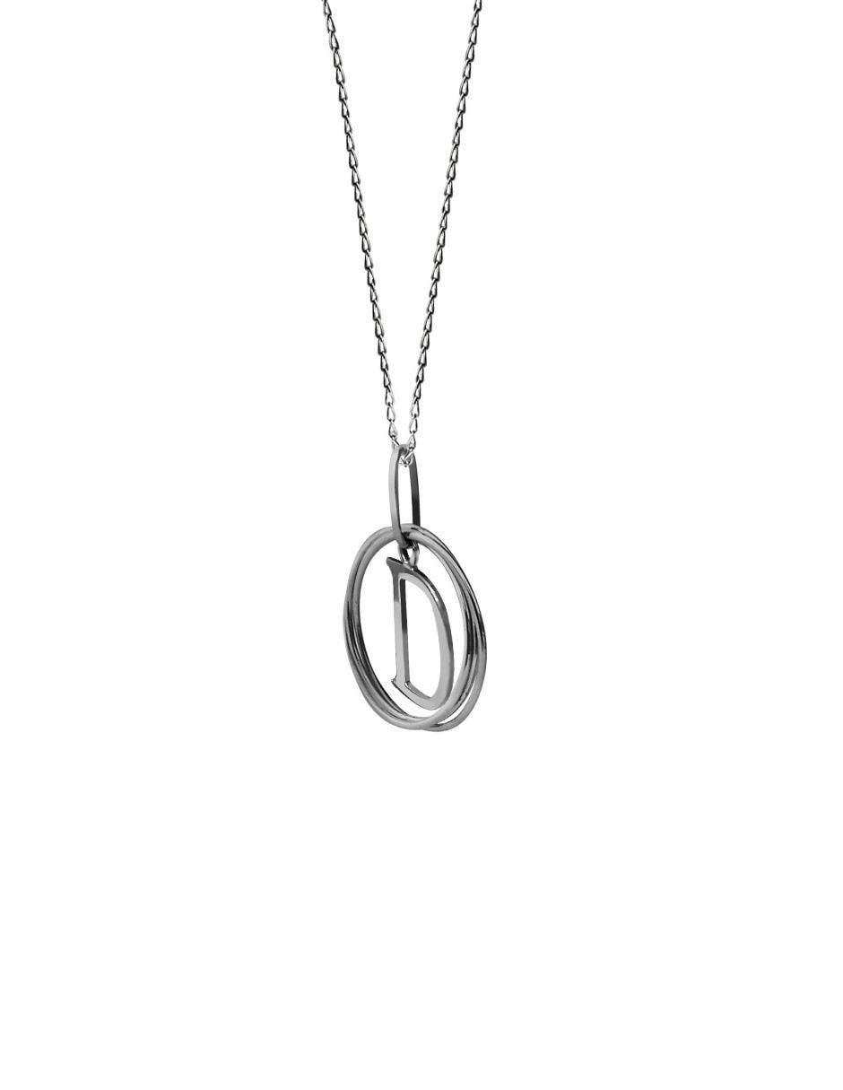 Colgante Y Dije de letra d de plata P 925 2