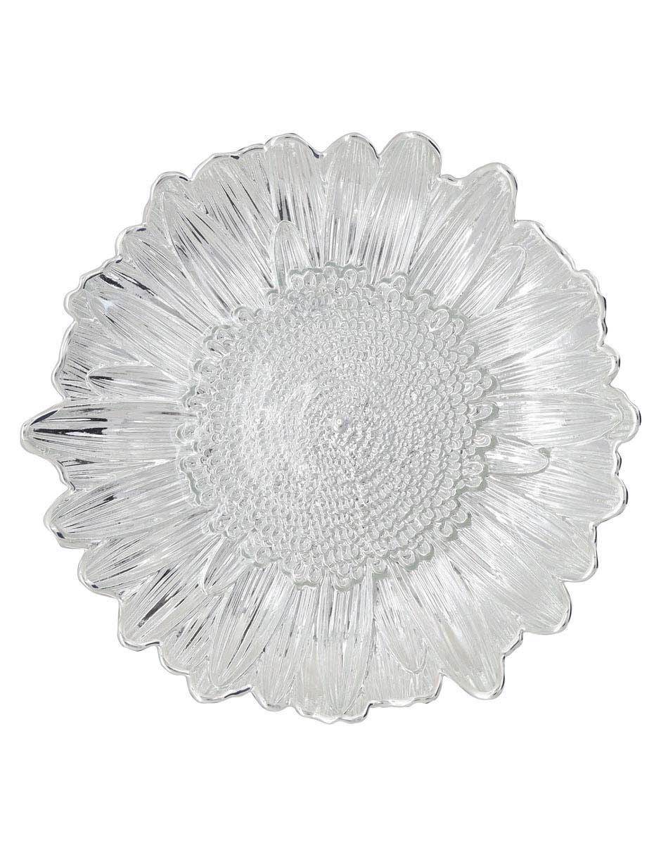 CENTRO DE MESA FLOR BAÑO PLA, PLATEADO