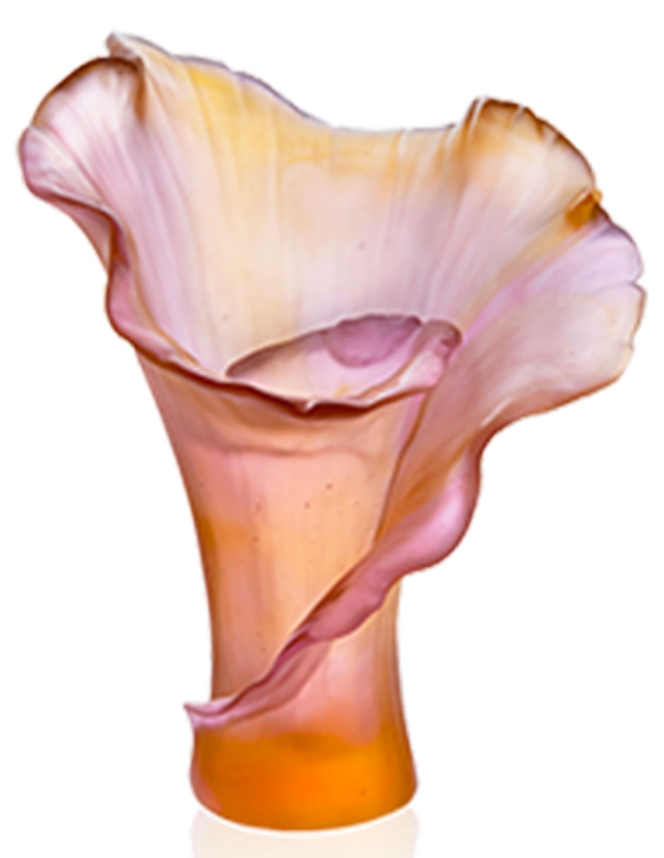 Florero Arum Rose de cristal