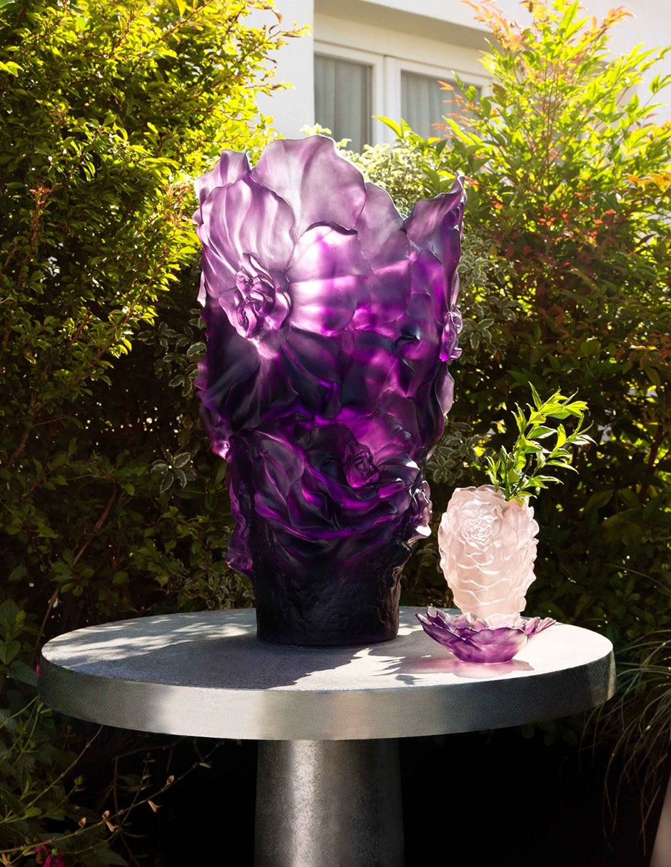Florero Camélia de cristal 3
