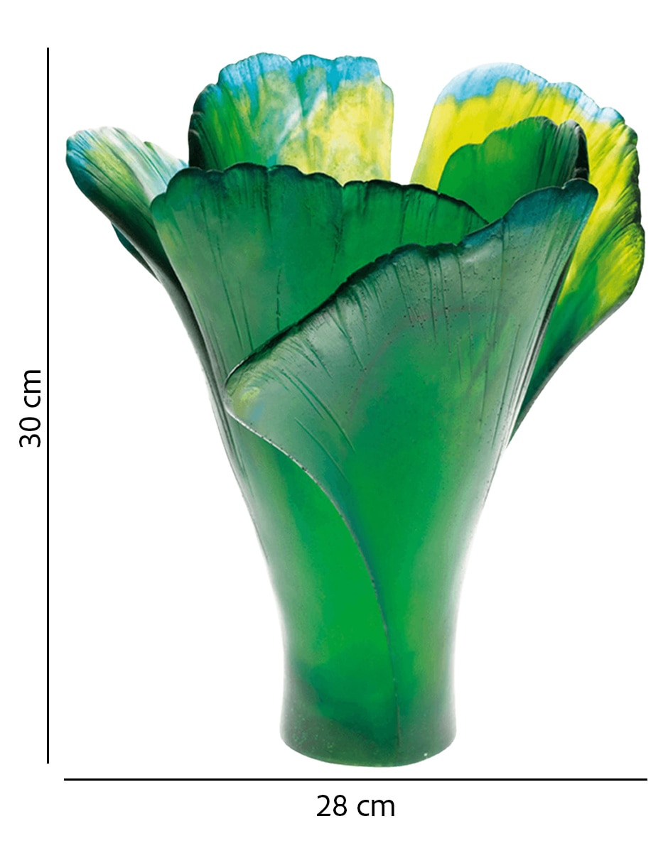 Florero Ginkgo de cristal 3
