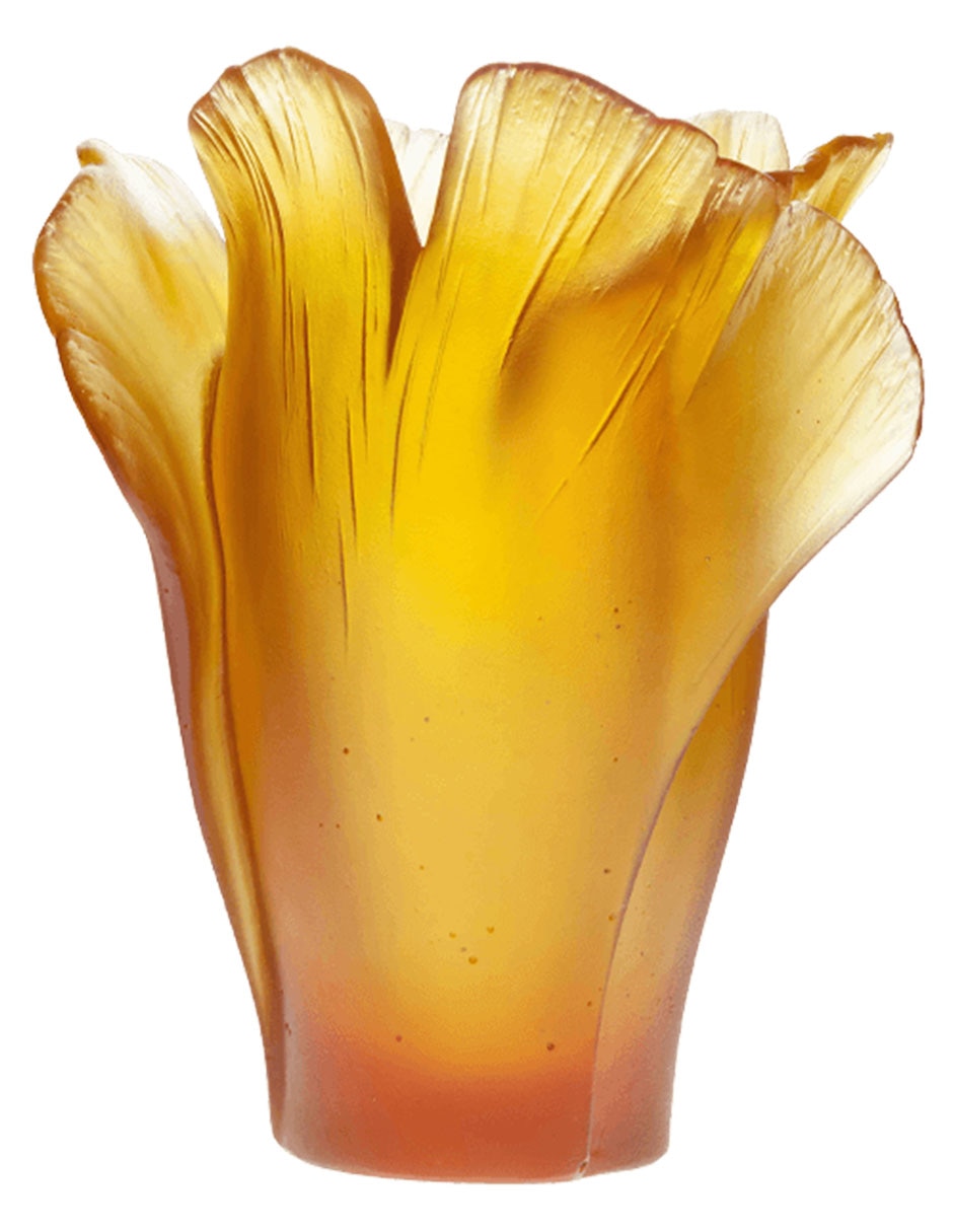 Florero Ginkgo de cristal