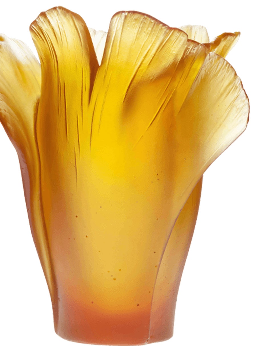 Florero Ginkgo de cristal 2