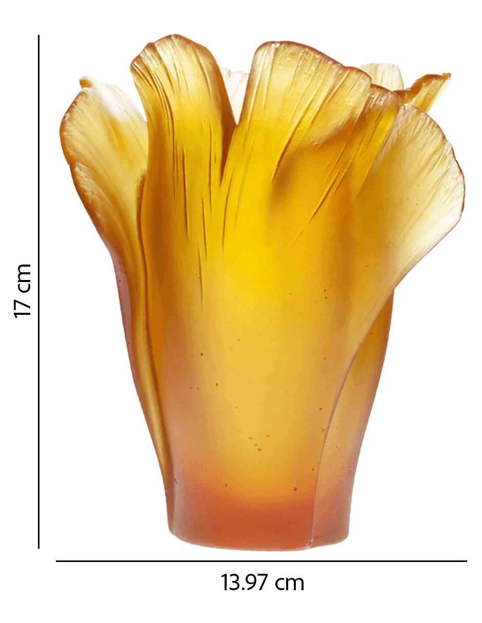 Florero Ginkgo de cristal 3