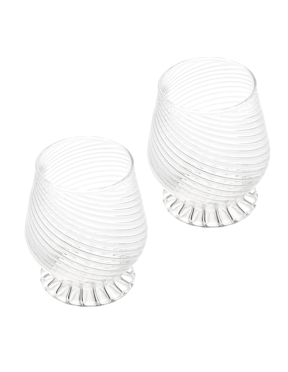 Set de copas para agua Tourbillon de vidrio 2