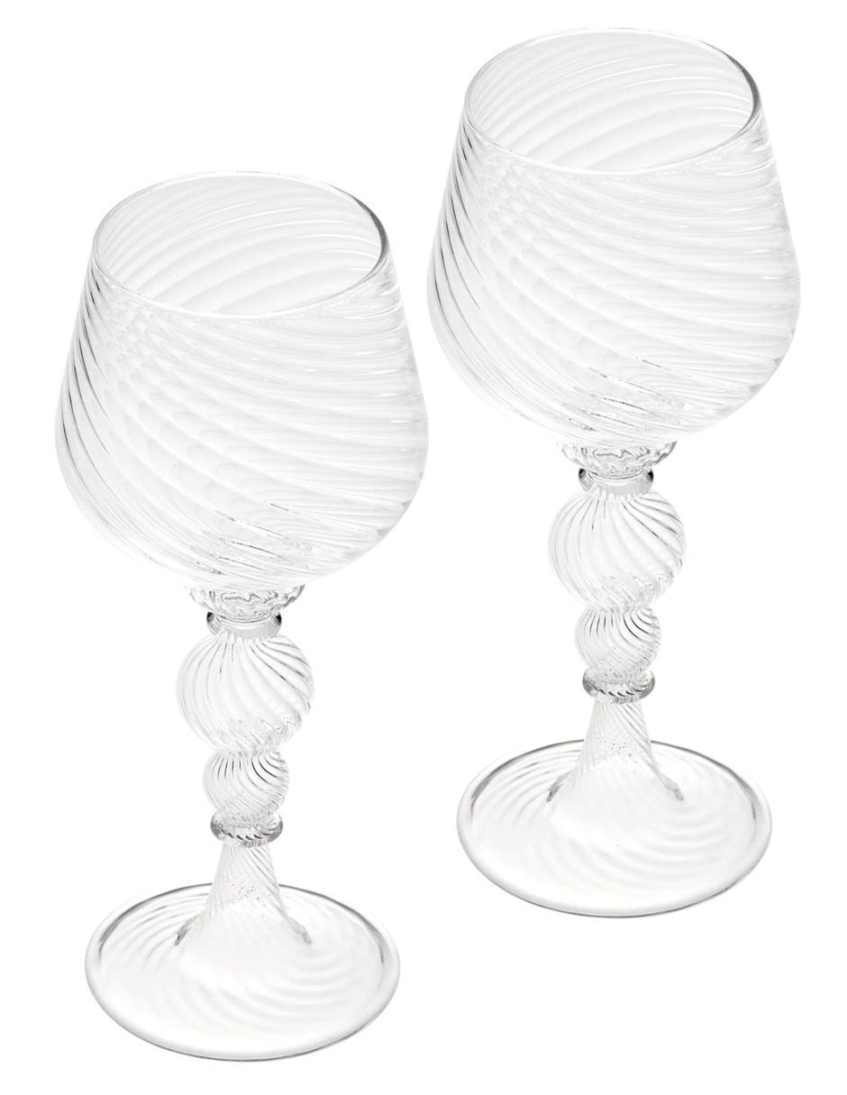 Set de copas para vino blanco Tourbillon de cristal Set de copas para vino blanco Tourbillon de cristal