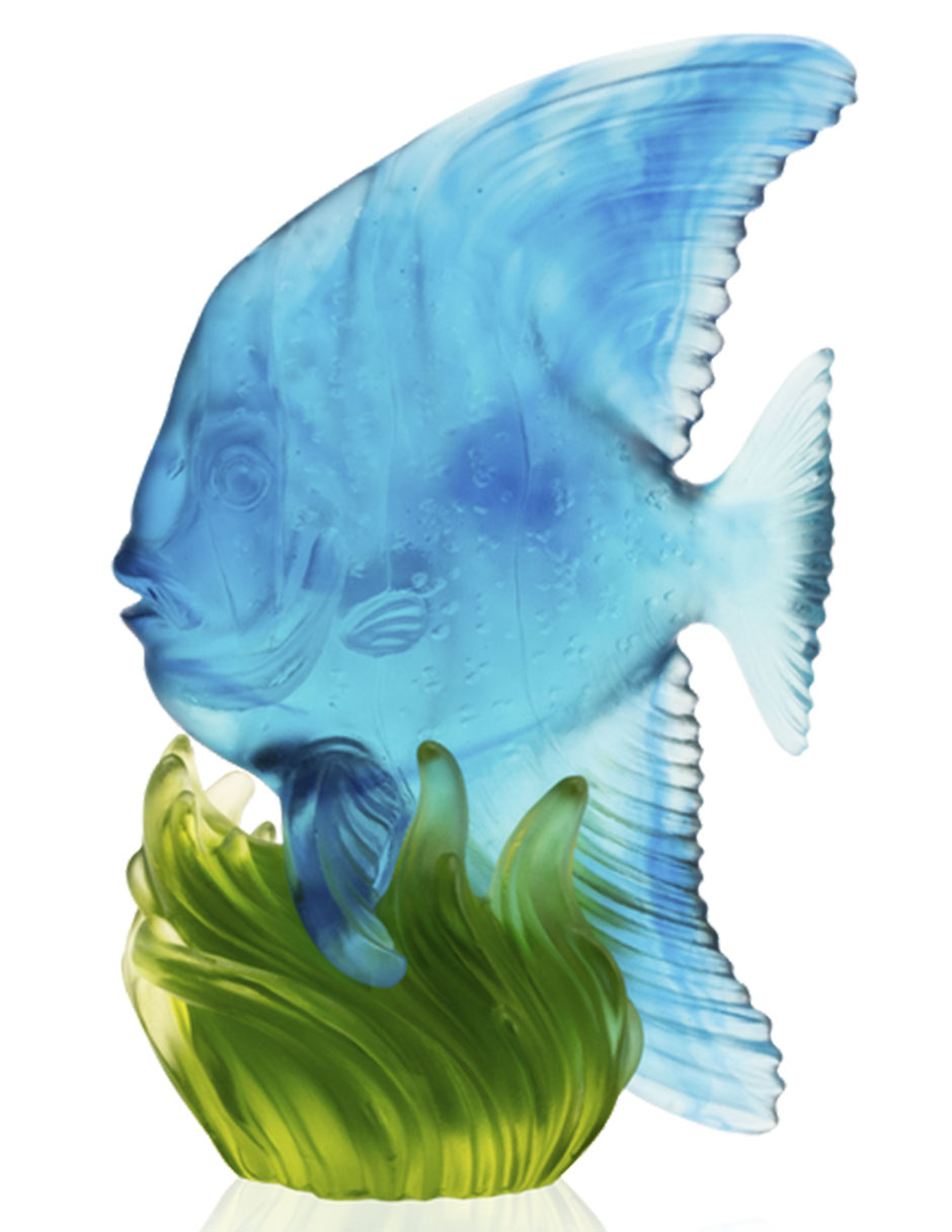 Escultura Poisson Platax Maya de cristal Escultura Poisson Platax Maya de cristal