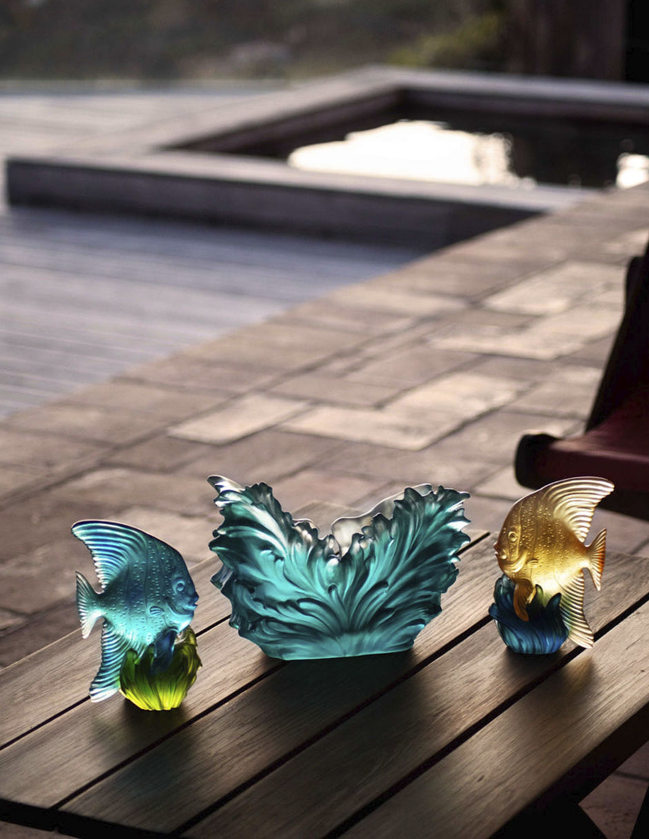 Escultura Poisson Platax Maya de cristal 3